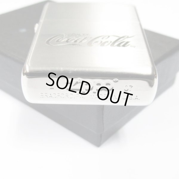 Photo5: Zippo Coca-Cola Silver Satena Etching 2007 Japan Limited Oil Lighter (5)