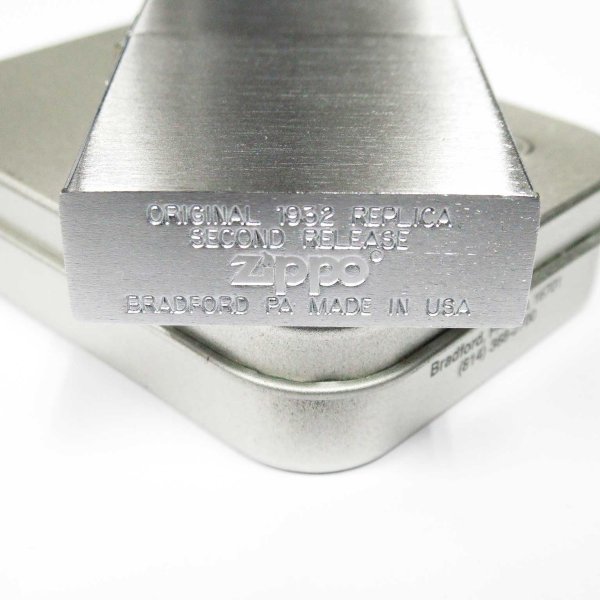 Photo4: Vintage Zippo 1932 Replica Second Release Brushed Chrome Plating Japan Limited Oil Lighter (4)