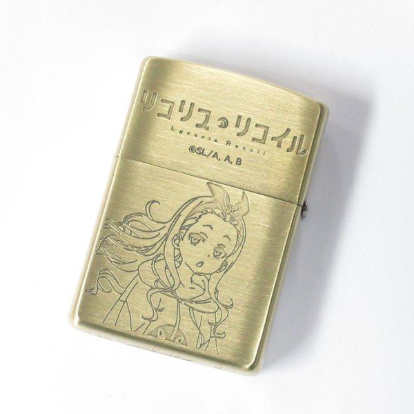 Photo2: Zippo Lycoris Recoil Kurumi Oxidized Brass Both Sides Etching Japan Limited Japanese Anime Oil Lighter (2)