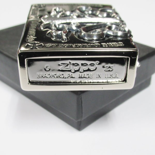 Photo6: Zippo Gothic Silver Side Arabesque Cross Full Metal Jacket Japan Limited Heavy Weight Oil Lighter (6)