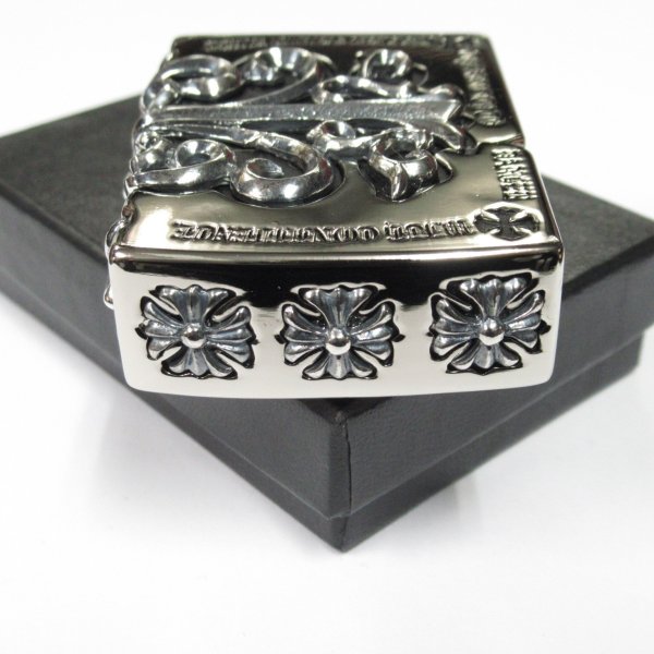 Photo4: Zippo Gothic Silver Side Arabesque Cross Full Metal Jacket Japan Limited Heavy Weight Oil Lighter (4)