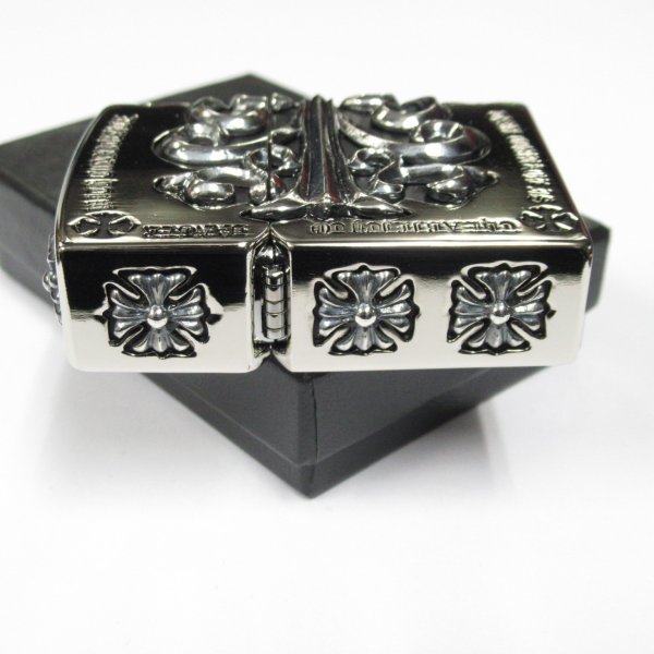 Photo5: Zippo Gothic Silver Side Arabesque Cross Full Metal Jacket Japan Limited Heavy Weight Oil Lighter (5)