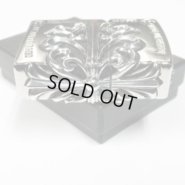 Photo3: Zippo Gothic Silver Side Arabesque Cross Full Metal Jacket Japan Limited Heavy Weight Oil Lighter (3)