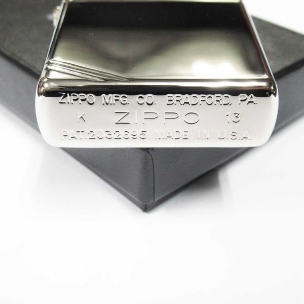 Photo4: Zippo Flat Top 1937 Replica Both Sides Diagonal Platinum Mirror Plating Japan Limited Oil Lighter (4)