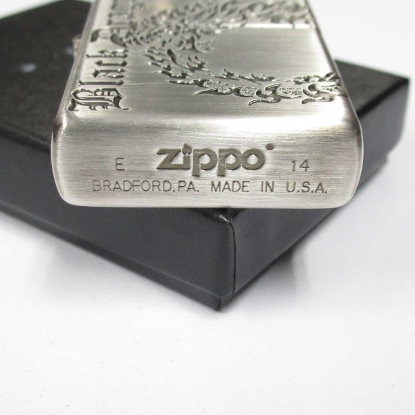 Photo5: Zippo Tribal Tattoo Dragon 2-Sides Etching Oxidized Silver Plating Japan Limited Oil Lighter (5)