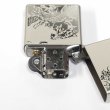 Photo3: Zippo Dragon Tiger Both Sides Etching Pearl Silver Plating Japan Limited Oil Lighter (3)