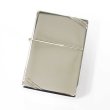 Photo1: Zippo Flat Top 1937 Replica Both Sides Diagonal Platinum Mirror Plating Japan Limited Oil Lighter (1)