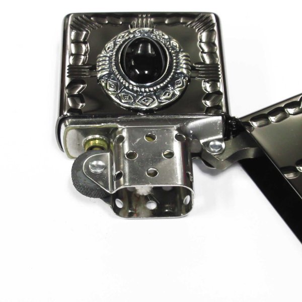 Photo3: Zippo Native American Metal Onyx Black Nickel Plating Etching Japan Limited Oil Lighter (3)
