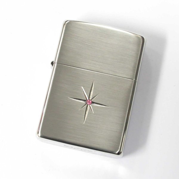 Photo1: Zippo Star Deep Engraving Rhinestone Silver Satena Plating Japan Limited Oil Lighter (1)