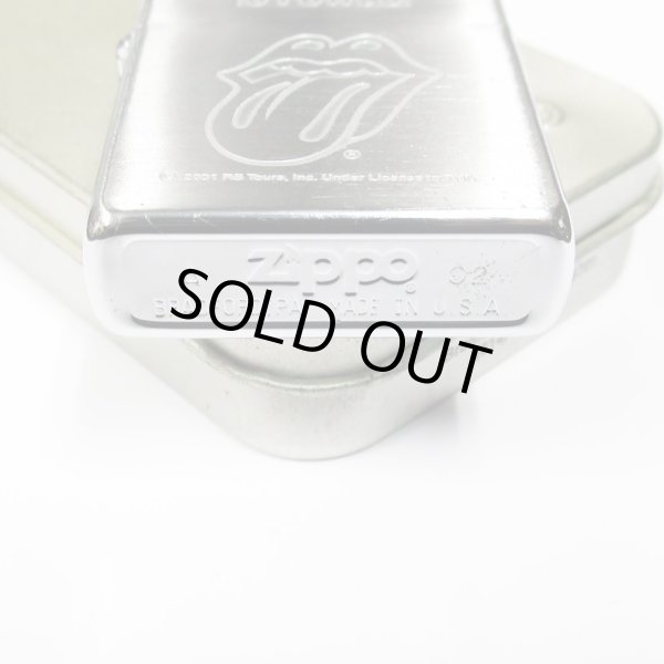 Photo4: Vintage Zippo Rolling Stones Chrome Satena Etching 2002 Oil Lighter (4)