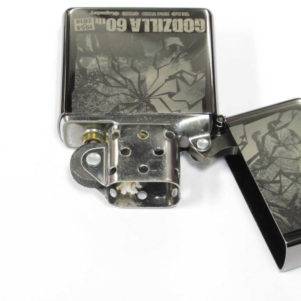 Photo3: Zippo Godzilla 60th Anniversary Holywood A Black Nickel Plating Japan Limited Oil Lighter (3)