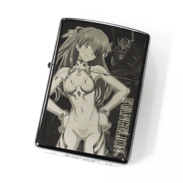 Photo1: Zippo Evangelion Eva Shikinami Asuka Langley 新2号機α Black Titanium Japan Limited Oil Lighter (1)