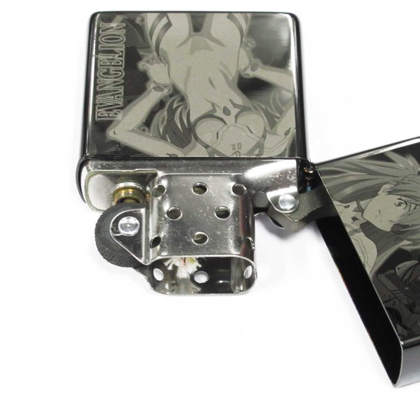 Photo3: Zippo Evangelion Eva Shikinami Asuka Langley 新2号機α Black Titanium Japan Limited Oil Lighter (3)