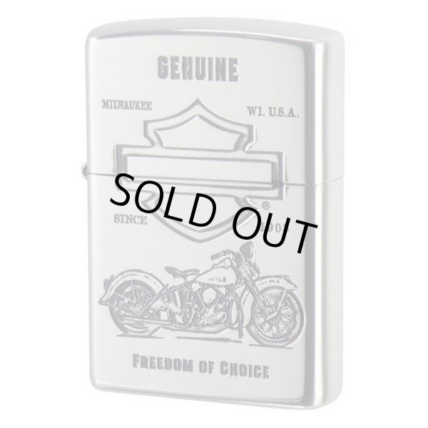 Photo1: Zippo Harley Davidson Japan Limited Oxidized Silver Plating Knuckle Head HDP-80 Oil Lighter (1)