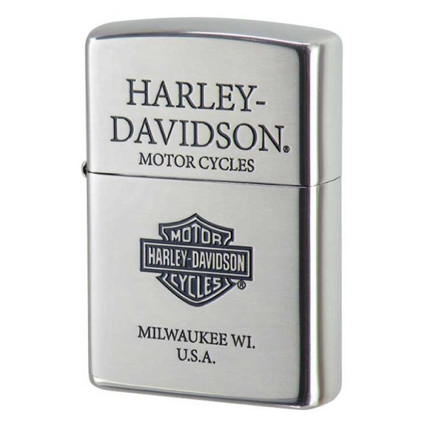 Photo1: Zippo Harley Davidson Japan Limited Oxidized Silver Plating Bar Shield HDP-81 Oil Lighter (1)