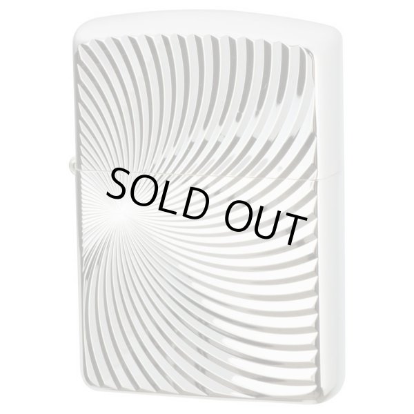 Photo1: Zippo Armor Case Spiral Both Sides Deep Etching Silver Polished Finish Japan Limited Oil Lighter (1)