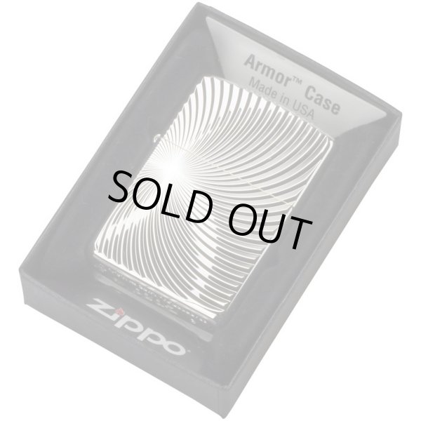 Photo5: Zippo Armor Case Spiral Both Sides Deep Etching Silver Polished Finish Japan Limited Oil Lighter (5)