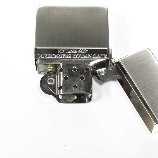 Photo3: Zippo 1935 Replica Mirror Line Silver Plating Etching Japan Limited Oil Lighter (3)