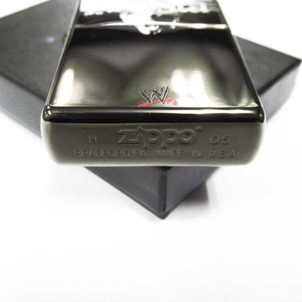 Photo5: Vintage WWE Superstars Original Zippo Batista Black Nickel 2005 Japan Limited Oil Lighter (5)