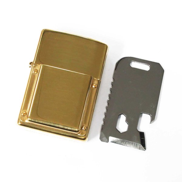 Photo3: Vintage Zippo Survival Tools Brass 1996 Gold Tank Japan Limited Oil Lighter (3)