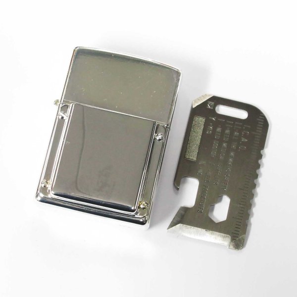 Photo2: Vintage Zippo Survival Tools Silver 1991 Japan Limited Oil Lighter (2)