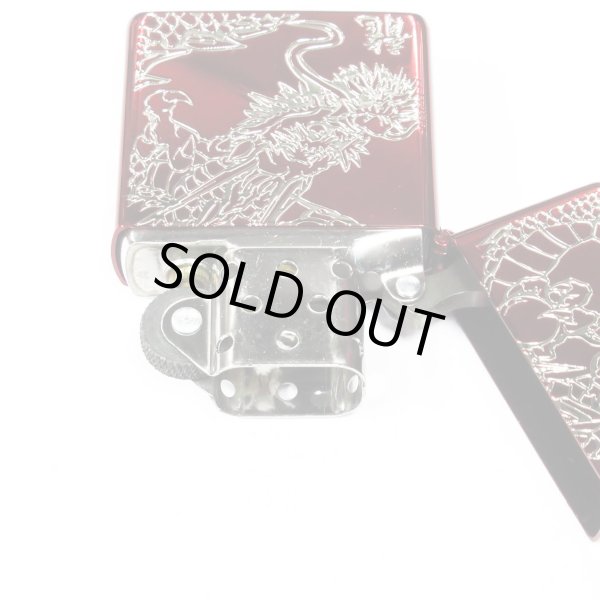 Photo3: Zippo Rampage Dragon Kanji 龍 Etching Silver Red Ion Coating Japan Limited Oil Lighter (3)