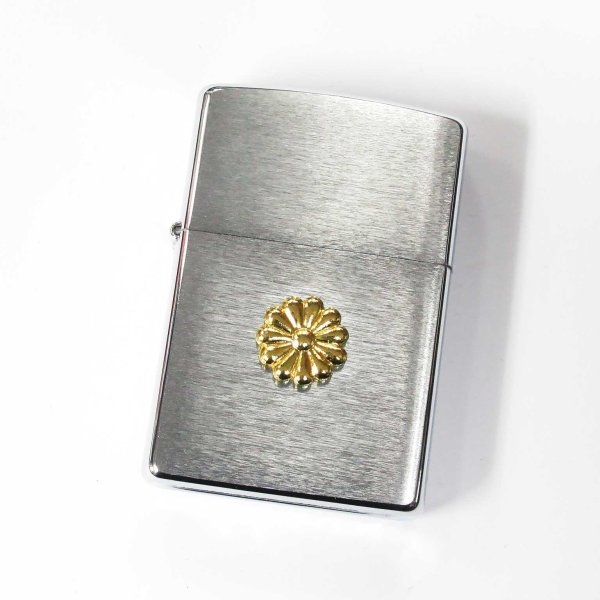Photo1: Vintage Zippo Chrysanthemum Metal Japanese Diet Member Badge Design 1999 Japan Limited Oil Lighter (1)
