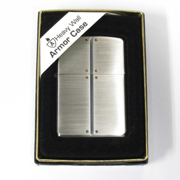 Photo5: Vintage Zippo Armor Case Rhinestone Deep Etching Oxidized Silver 2004 Japan Limited Oil Lighter (5)