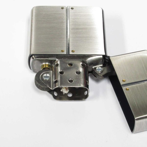 Photo3: Vintage Zippo Armor Case Rhinestone Deep Etching Oxidized Silver 2004 Japan Limited Oil Lighter (3)