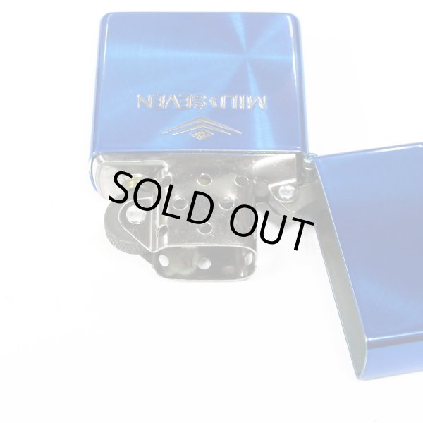 Photo3: Vintage Zippo Mild Seven Japanese Cigarettes Spin Pattern Blue 2000 Japan Limited Oil Lighter (3)