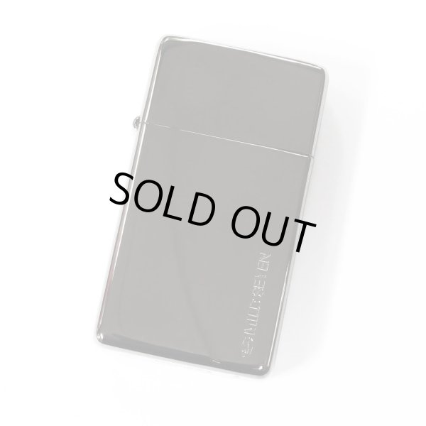 Photo1: Zippo Slim Armor Case Flat Top Mild Seven Japanese Cigarettes Black Etching 2010 Japan Limited Oil Lighter (1)