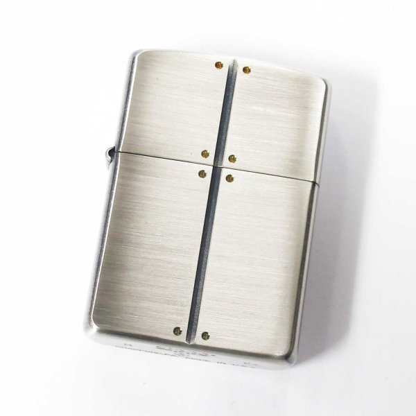 Photo1: Vintage Zippo Armor Case Rhinestone Deep Etching Oxidized Silver 2004 Japan Limited Oil Lighter (1)