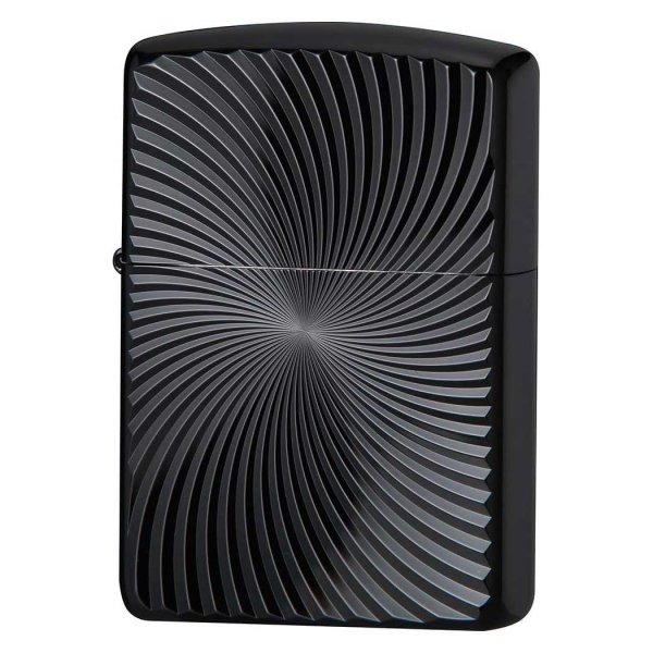 Photo1: Zippo Armor Case Wave Both Sides Deep Etching Black Titanium Coating Japan Limited Oil Lighter (1)