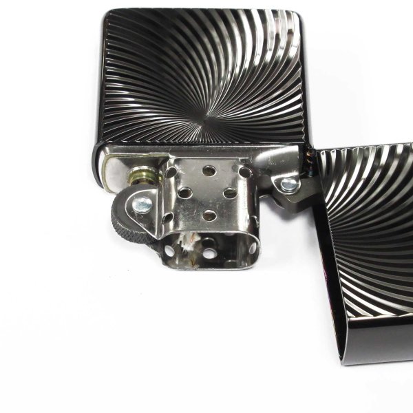 Photo4: Zippo Armor Case Wave Both Sides Deep Etching Black Titanium Coating Japan Limited Oil Lighter (4)