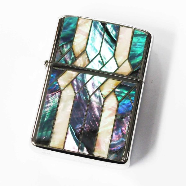 Photo1: Vintage Zippo Armor Case Twist Shell Inlay 2003 Silver Japan Limited Oil Ligter (1)