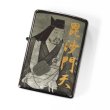 Photo2: Zippo Sengoku Busho Kenshin Uesugi Samurai Kanji 毘沙門天 上杉謙信 Both Sides Etching Black Nickel Japan Limited Oil Lighter (2)