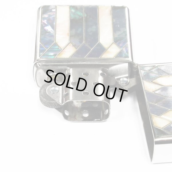 Photo3: Vintage Zippo Armor Case Twist Shell Inlay 2003 Silver Japan Limited Oil Ligter (3)