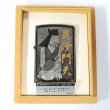 Photo1: Zippo Sengoku Busho Kenshin Uesugi Samurai Kanji 毘沙門天 上杉謙信 Both Sides Etching Black Nickel Japan Limited Oil Lighter (1)