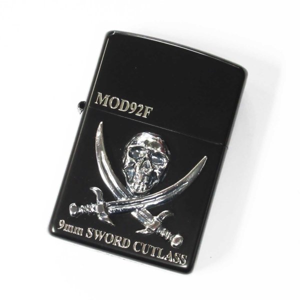 Photo1: Outlet Zippo BLACK LAGOON MOD92F Sword Cutlass Metal Both Sides Etching Japanese Anime Japan Limited Oil Ligter (1)