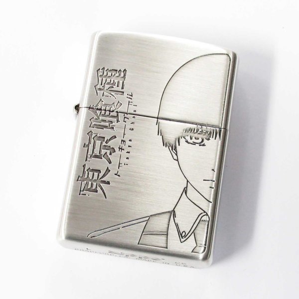 Photo1: Zippo 東京喰種 Tokyo Ghoul Ken Kaneki Both Sides Etching Oxidized Silver Plating Japan Limited Oil Lighter (1)