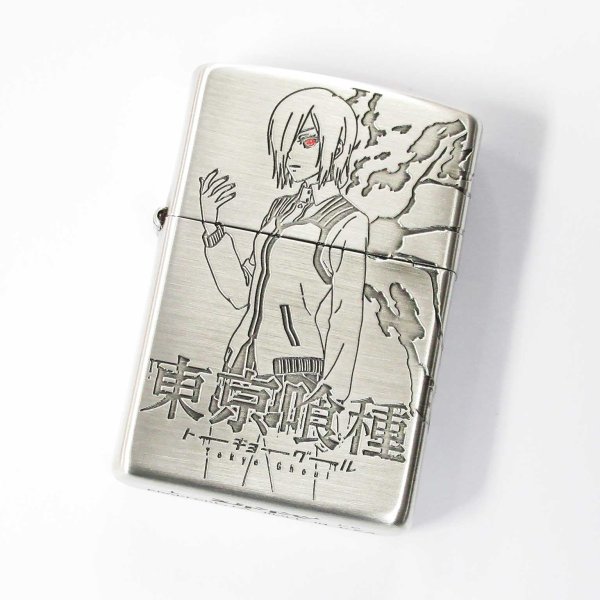 Photo1: Zippo 東京喰種 Tokyo Ghoul Touka Kirishima 3-ides Etching Oxidized Silver Plating Japan Limited Oil Lighter (1)