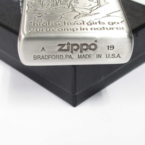Photo5: Zippo Laid-Back Camp Yurucamp Nokuru Japanese Anime 3-sides Etching Oxidized Silver Japan Limited Oil Lighter (5)