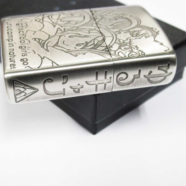 Photo4: Zippo Laid-Back Camp Yurucamp Nokuru Japanese Anime 3-sides Etching Oxidized Silver Japan Limited Oil Lighter (4)
