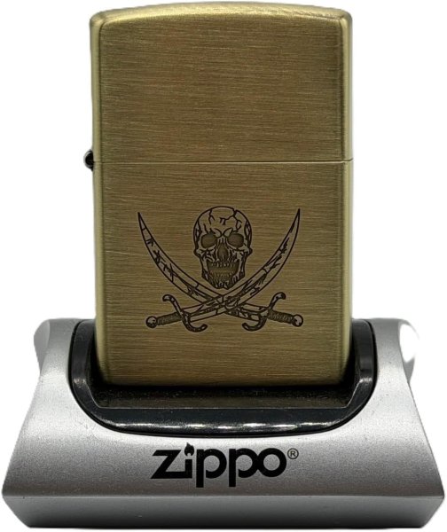 Photo1: Zippo BLACK LAGOON 25th Anniversary  Lagoon Company Both Sides Etching Oxidized Brass Plating Japan Limited Oil Lighter (1)