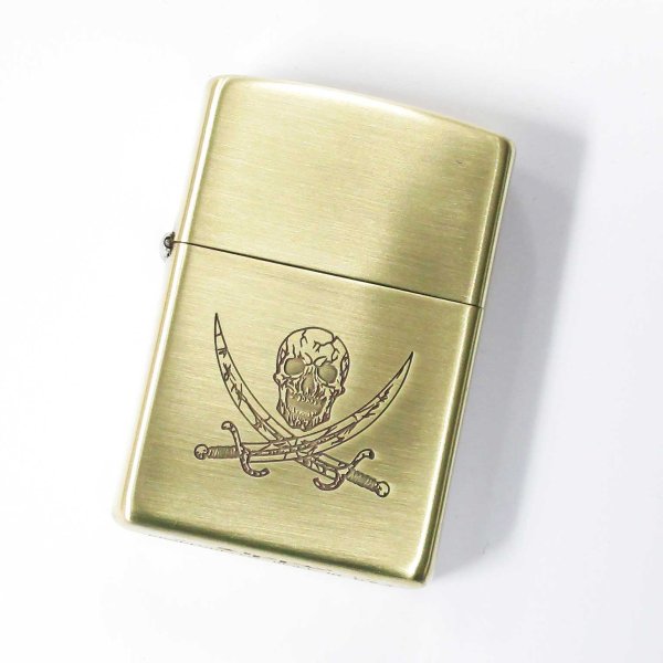 Photo1: Zippo BLACK LAGOON 25th Anniversary Lagoon Company Both Sides Etching Oxidized Brass Plating Japan Limited Oil Lighter (1)