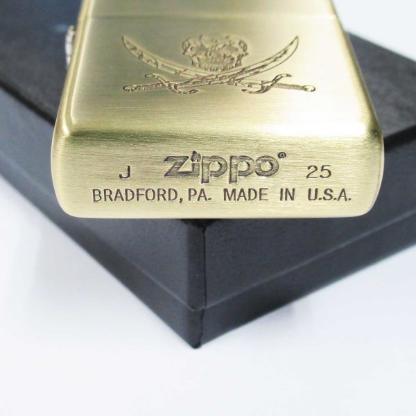 Photo4: Zippo BLACK LAGOON 25th Anniversary Lagoon Company Both Sides Etching Oxidized Brass Plating Japan Limited Oil Lighter (4)