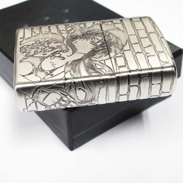 Photo3: Zippo BLACK LAGOON 25th Anniversary  Revy 3-sides Etching Oxidized Silver Plating Japan Limited Oil Lighter (3)