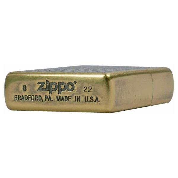 Photo4: Zippo Heart Sutra Kanji 般若心経 Both Sides Etching Oxidized Brass Plating Japan Limited Oil Lighter (4)