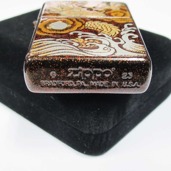 Photo4: Zippo Real Gold Plating Dragon Japanese Makie Wagara Gold Tank Japan Limited Oil Lighter (4)