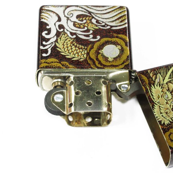 Photo3: Zippo Real Gold Plating Dragon Japanese Makie Wagara Gold Tank Japan Limited Oil Lighter (3)